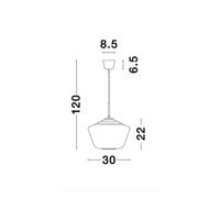 Lyora HanglampVeiro chroom glas Ø 30 x 22cm - 9724141 - thumbnail