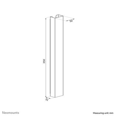 Neomounts ADS06-123BL Kabelgoot - magnetische bevestiging - universeel