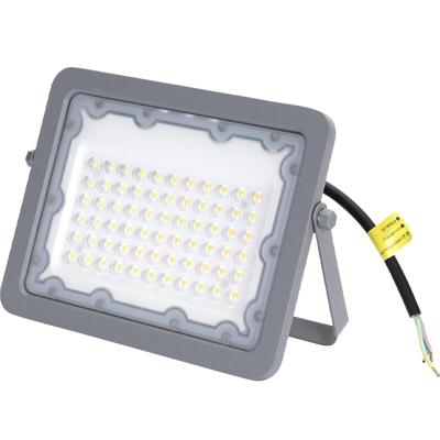 Kantelbare LED Bouwlamp 50W - Natuurlijk Wit 4000K - IP65 Waterdicht - Mat Grijs Aluminium