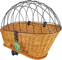 Fietsmand riet 42/57 cm achterop met rek naturel Gebr. de Boon - Gebr de boon - thumbnail