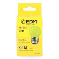 Enzo EDM LED kogellamp EDM E27 1,5W geel LED8118 - thumbnail