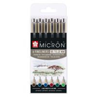 Sakura pigma micron 05 etui met 6 aardekleuren - thumbnail