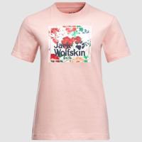 Jack wolfskin Flower Logo Dames T-shirt Light Blush L - thumbnail