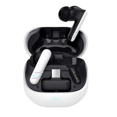 GXTrust 409 Oxxie Draadloze Oordopjes Bluetooth PS5 Switch PC Mobile, In Ear Wireless Earbuds Gaming Bluetooth en USB-C Ontvanger, Batterijduur 40 Uur, 4 ENC Noise Cancelling Microfoons, Wit