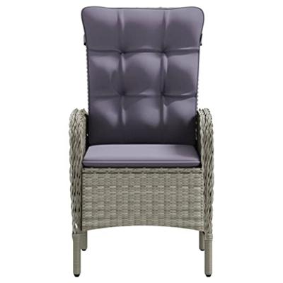 5-delige Tuinset met kussens grijs en zwart