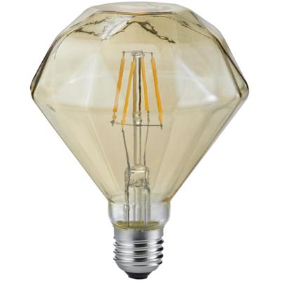 LED Filament Lamp E27 - 4W Warm Wit 2700K - Amber & Aluminium
