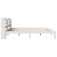 Bedframe met hoofdeinde zonder matras 200x200 cm wit - thumbnail