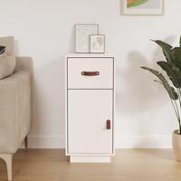 Dressoir 34x40x75 cm massief grenenhout wit - thumbnail