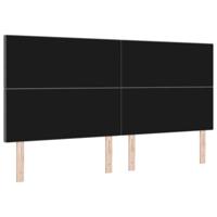 LED Hoofdbord met LED-striplichten Lichtgrijs 200 cm Polyester - thumbnail