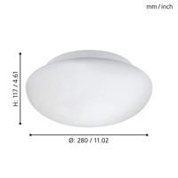 Eglo PlafondlampElla badkamer 28cm wit - 81636 - thumbnail