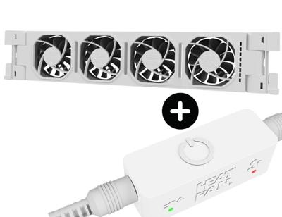 Heatfan 4 - radiatorventilator solo - wit + touch sensor