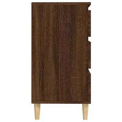 Dressoir 60x35x70 cm bewerkt hout bruin eikenkleur