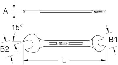 KS Tools 964.2203 964.2203 Dubbele steeksleutel Sleutelbreedte (metrisch) 8 - 9 mm KS Tools 964.2203 964.2203 Dubbele steeksleutel Sleutelbreedte (metrisch) 8 - 9 mm