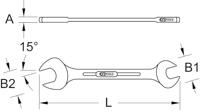 KS Tools 964.2203 964.2203 Dubbele steeksleutel Sleutelbreedte (metrisch) 8 - 9 mm - thumbnail