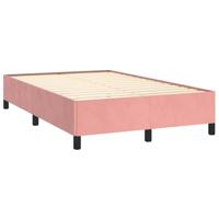 Boxspring met matras fluweel roze 120x200 cm - thumbnail