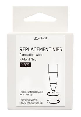 Adonit ADNRT Reserve punten Set van 2 stuks Zwart