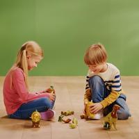 Magnetisch speelgoed - KLEIN - 4 grote dinosaurussen Grappige puzzel, 1+ - Stimuleert creativiteit en handvaardigheid! - thumbnail