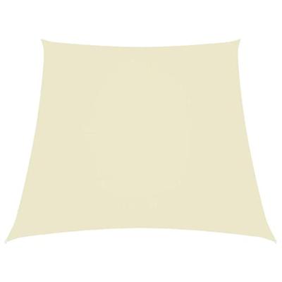VidaXL Zonnescherm trapezium 3/4x3 m oxford stof crèmekleurig
