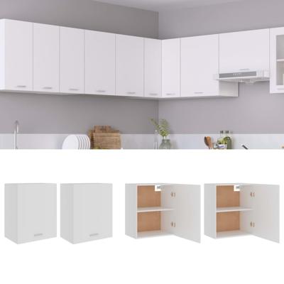 Bovenkasten 2 st Lyon 50x31x60 cm bewerkt hout wit