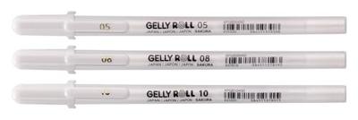 Sakura roller Gelly Roll basic white 3 stuks, 05/08/10# Sakura roller Gelly Roll basic white 3 stuks, 05/08/10#