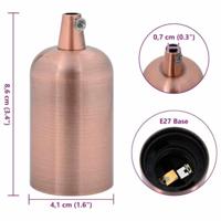 Lamphouders 2 st rood brons E27 - thumbnail