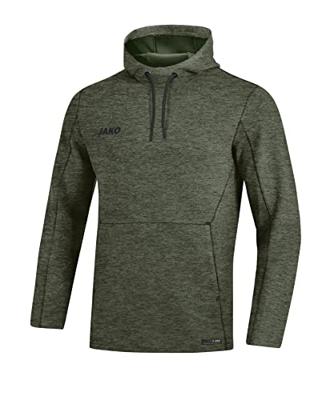 JAKO 6729D Sweater Met Kap Premium Basics Dames - Kaki Gemeleerd - 34