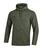 JAKO 6729D Sweater Met Kap Premium Basics Dames - Kaki Gemeleerd - 38 - thumbnail