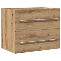 Wastafelkast 60x38,5x48 cm spaanplaat ambachtelijk eikenkleurig - thumbnail