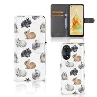 Telefoonhoesje | Met pasjeshouder | voor OPPO Reno8 T 4G Konijntjes - thumbnail