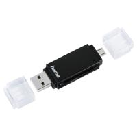 Hama USB-2.0-OTG-kaartlezer Basic SD/microSD Zwart - thumbnail