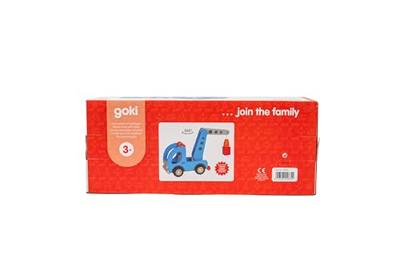 Goki houten takelwagen met aanhanger