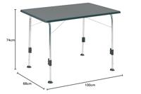 Dukdalf Stabilic 2 - Campingtafel - 100 x 60 cm - Antraciet - thumbnail