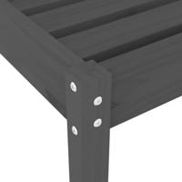 Ligstoel 199,5x60x74 cm massief grenenhout grijs - thumbnail