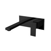 Best Design Inbouw Wandmengkaan Nero Uitloop Recht Mat Zwart - thumbnail