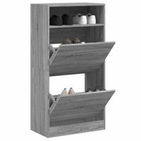 VidaXL Schoenenkast 60x34x116 cm bewerkt hout grijs sonoma eikenkleur - thumbnail