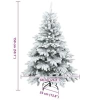 Kunstkerstboom met 150 LED met standaard Wit 150 cm PE en PVC - thumbnail