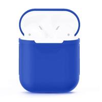 Portable Wireless Bluetooth Earphone Silicone Protective Box Anti-lost Dropproof Storage Bag for Apple AirPods 1/2(Earphone is not Included)(Peacock B - thumbnail