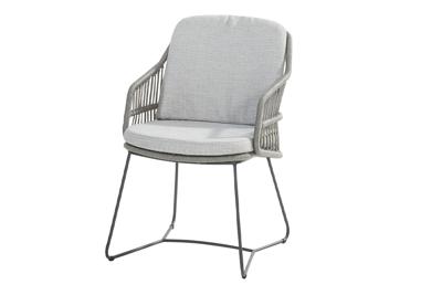 Sempre dining chair Anthracite Silver Grey with 2 cushions | 4 Seasons Outdoor