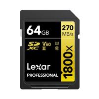Lexar SD Pro Gold Series UHS-II 1800X 64GB V60 - 2pack - thumbnail
