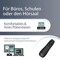 MediaRange MROS220 Draadloze presenter RF Zwart - thumbnail