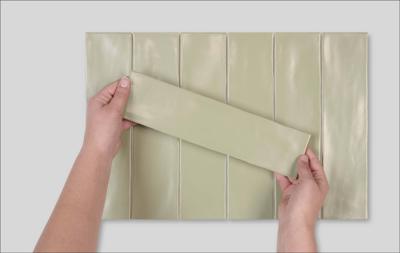 Wandtegel groen Tebe Vintage 30x7,5cm olive mat