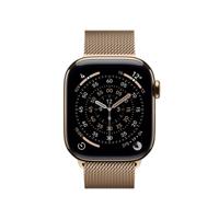 Apple Watch Series 11 GPS + Cellular - 42 mm - Gouden titanium kast - Gouden Milanese Loop-band - thumbnail