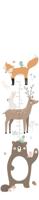 Noordwand Kids Walls Fotobehang meetlint bosdiertjes - 45874 - thumbnail