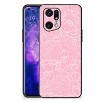 OPPO Find X5 Pro Bloemen Hoesje White Flowers - thumbnail