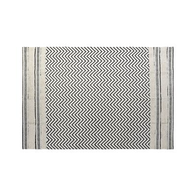 Tapijt DKD Home Decor Zwart Zig-zag Wit (120 x 180 x 0,7 cm)