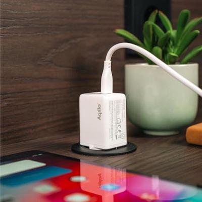 Aqiila W2 USB-oplader 45 W 2x USB-C USB PD Wit Binnen