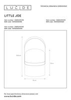 Lucide LITTLE JOE - Oplaadbare Tafellamp Binnen/Buiten - Accu/Batterij - Ø 10 cm - LED Dimb. - 1x0,3W 3000K - IP44 - Bruin - thumbnail