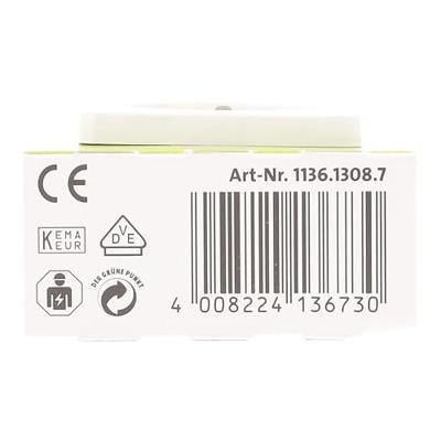 Kopp 113613087 Wandcontactdoos met randaarde Inzetstuk Europa Arctisch-wit, Mat 1 stuk(s)