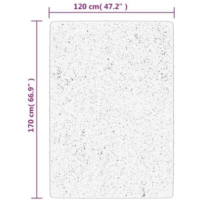 Vloerkleed hoogpolig glanzend 120x170 cm grijs