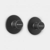 Brabantia handdoekhaakjes set van 2 dark grey - thumbnail